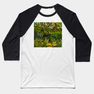 Jungle With Birds Baseball T-Shirt